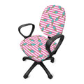 Pink Striped Ice Cream Pattern Print Office Chair Cover