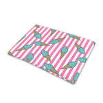 Pink Striped Ice Cream Pattern Print Pet Cooling Mat Cover