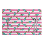 Pink Striped Ice Cream Pattern Print Placemat