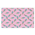 Pink Striped Ice Cream Pattern Print Polyester Doormat