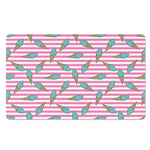 Pink Striped Ice Cream Pattern Print Polyester Doormat