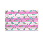 Pink Striped Ice Cream Pattern Print Polyester Flag