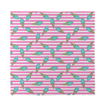 Pink Striped Ice Cream Pattern Print Silk Bandana