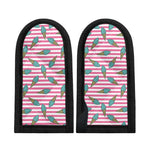 Pink Striped Ice Cream Pattern Print Skillet Handle Cover