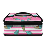 Pink Striped Ice Cream Pattern Print Small Lunch Bag
