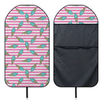 Pink Striped Ice Cream Pattern Print Waterproof Car Seat Cover