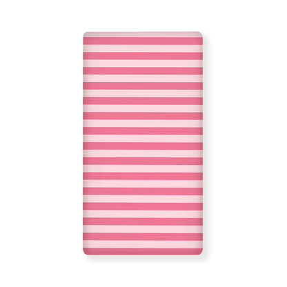 Pink Striped Pattern Print Baby Crib Sheet