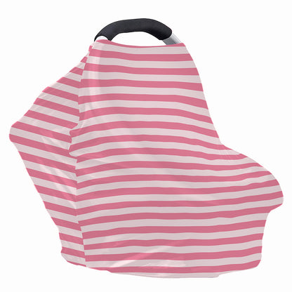 Pink Striped Pattern Print Baby Seat Cover