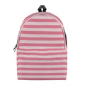 Pink Striped Pattern Print School Backpack