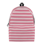 Pink Striped Pattern Print Backpack