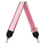 Pink Striped Pattern Print Bag Strap