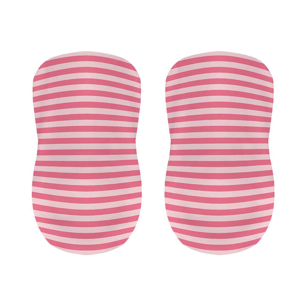 Pink Striped Pattern Print Bar Stool Covers