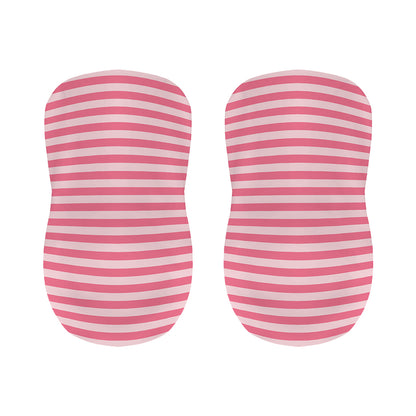 Pink Striped Pattern Print Bar Stool Covers