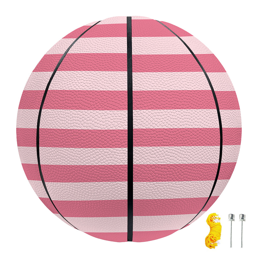 Pink Striped Pattern Print Basketball