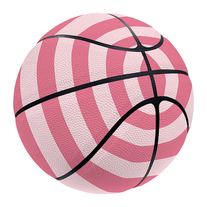 Pink Striped Pattern Print Basketball