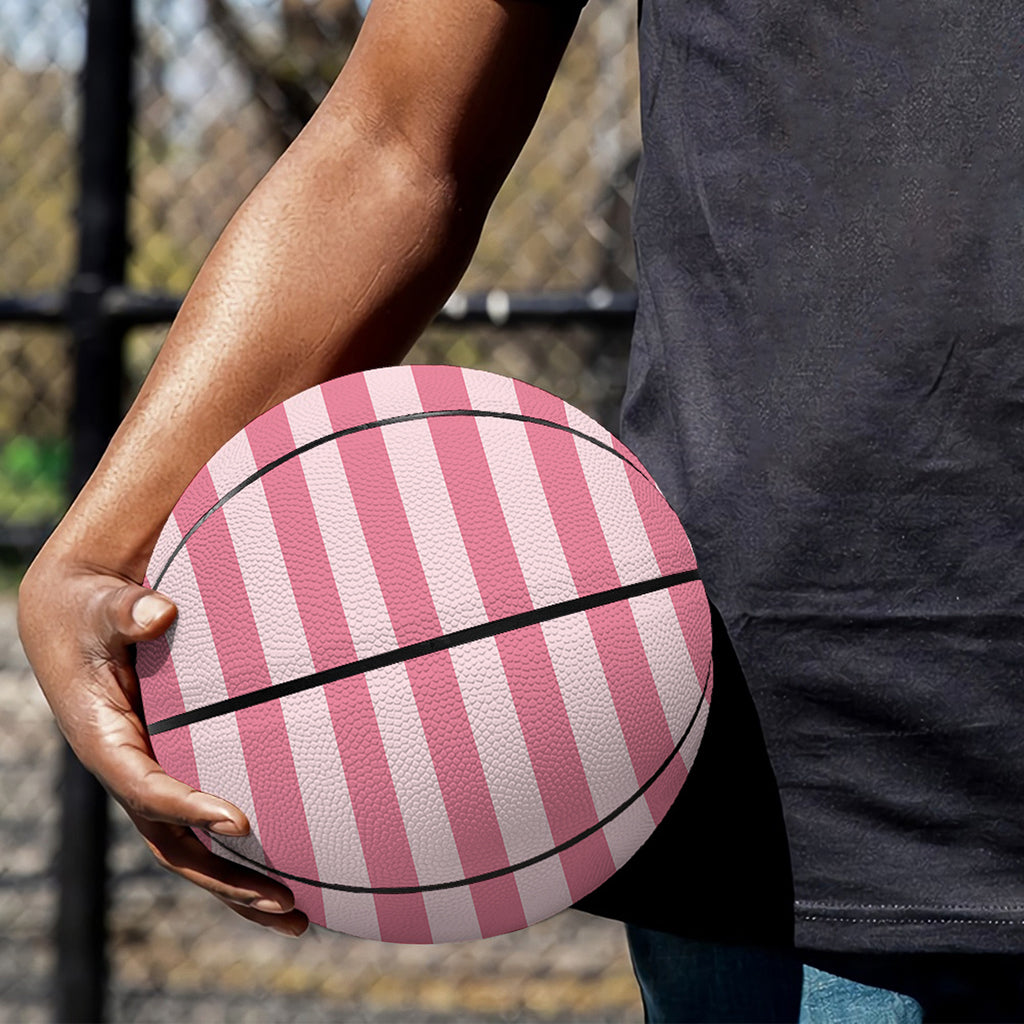 Pink Striped Pattern Print Basketball
