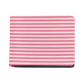 Pink Striped Pattern Print Bifold Wallet