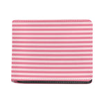 Pink Striped Pattern Print Bifold Wallet