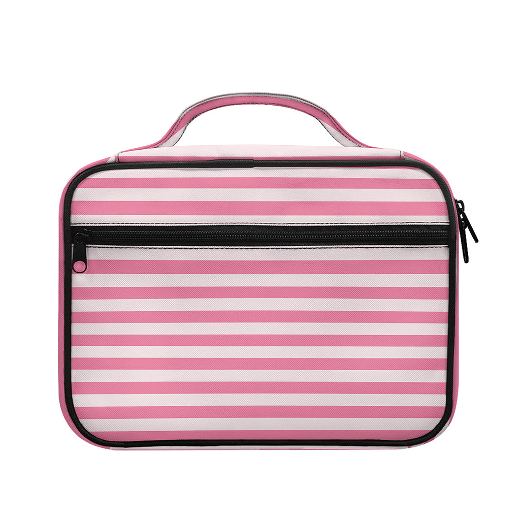 Pink Striped Pattern Print Briefcase Bible Bag