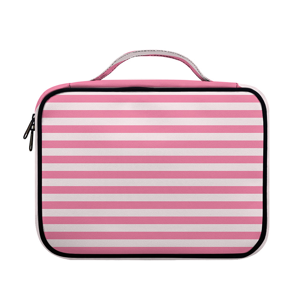 Pink Striped Pattern Print Briefcase Bible Bag