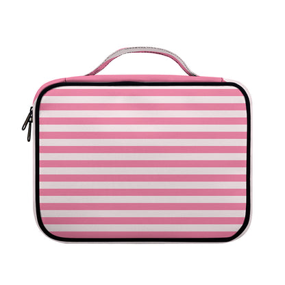 Pink Striped Pattern Print Briefcase Bible Bag
