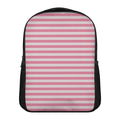 Pink Striped Pattern Print Casual Backpack