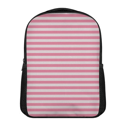 Pink Striped Pattern Print Casual Backpack
