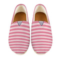 Pink Striped Pattern Print Casual Shoes