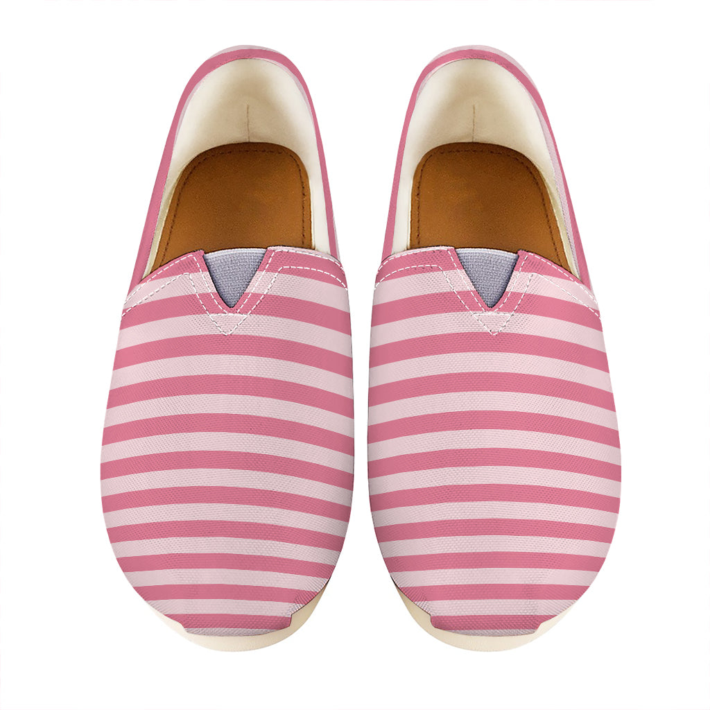 Pink Striped Pattern Print Casual Shoes