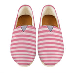 Pink Striped Pattern Print Casual Shoes