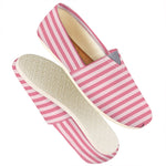 Pink Striped Pattern Print Casual Shoes