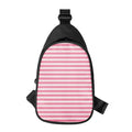 Pink Striped Pattern Print Sling Bag