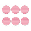 Pink Striped Pattern Print Coaster Set