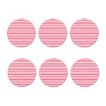 Pink Striped Pattern Print Coaster Set