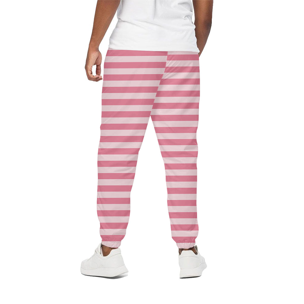 Pink Striped Pattern Print Cotton Pants