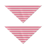 Pink Striped Pattern Print Dog Bandana