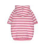 Pink Striped Pattern Print Dog Zip Up Hoodie