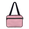 Pink Striped Pattern Print Double Strap Bible Bag