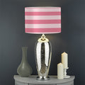 Pink Striped Pattern Print Drum Lamp Shade