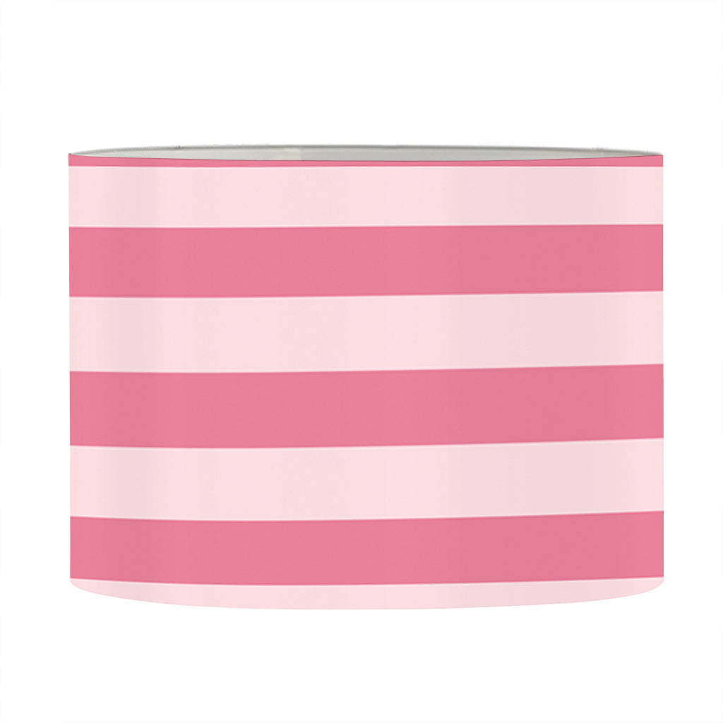 Pink Striped Pattern Print Drum Lamp Shade
