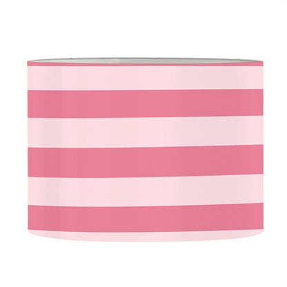 Pink Striped Pattern Print Drum Lamp Shade