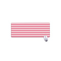 Pink Striped Pattern Print Extended Mouse Pad