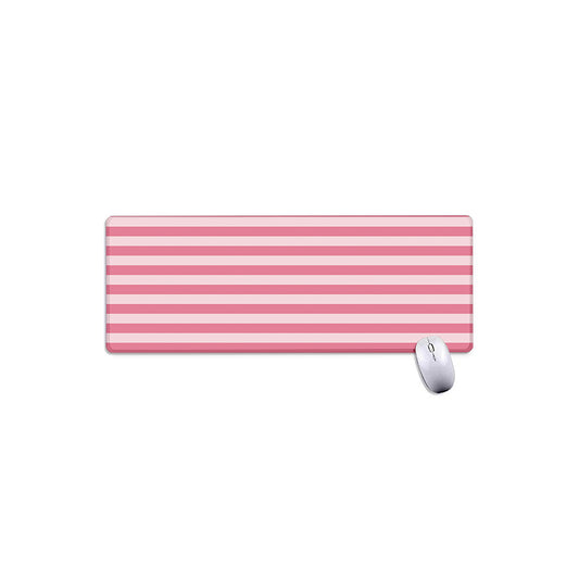 Pink Striped Pattern Print Extended Mouse Pad