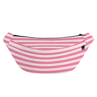 Pink Striped Pattern Print Fanny Pack