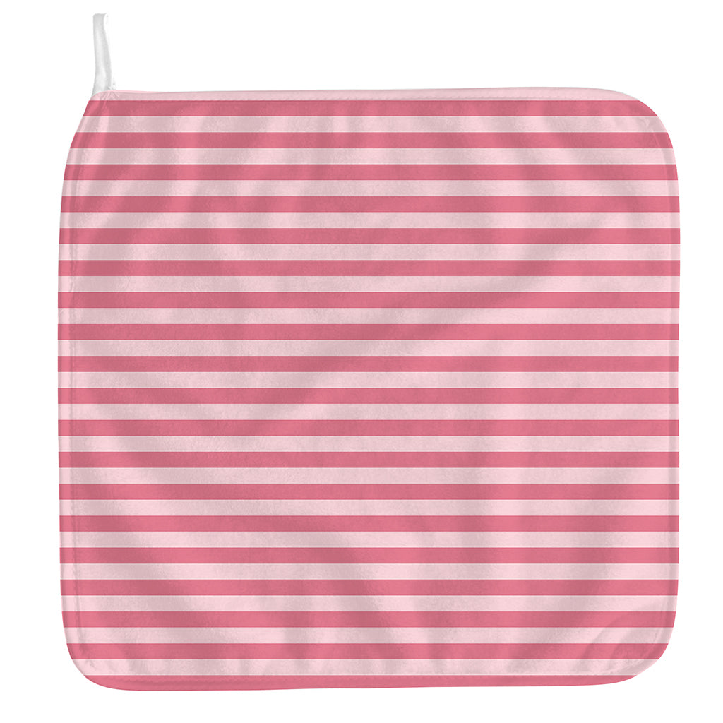 Pink Striped Pattern Print Hand Towel
