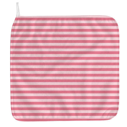 Pink Striped Pattern Print Hand Towel