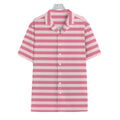 Pink Striped Pattern Print Hawaiian Shirt