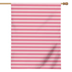 Pink Striped Pattern Print House Flag