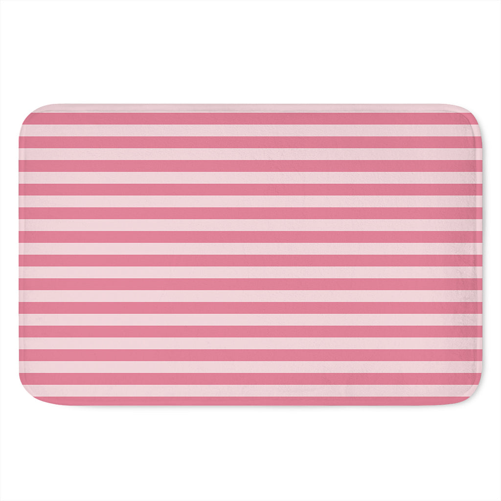 Pink Striped Pattern Print Indoor Door Mat