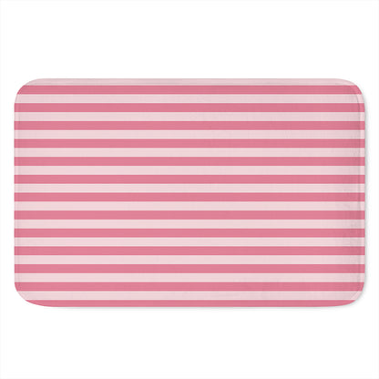 Pink Striped Pattern Print Indoor Door Mat